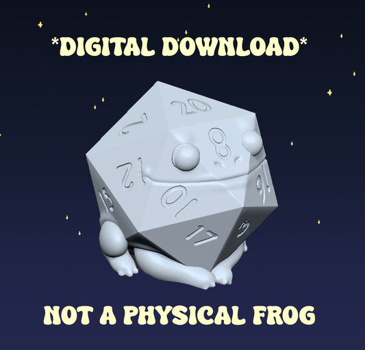 Icosahedron D20 Frog - Digital STL File