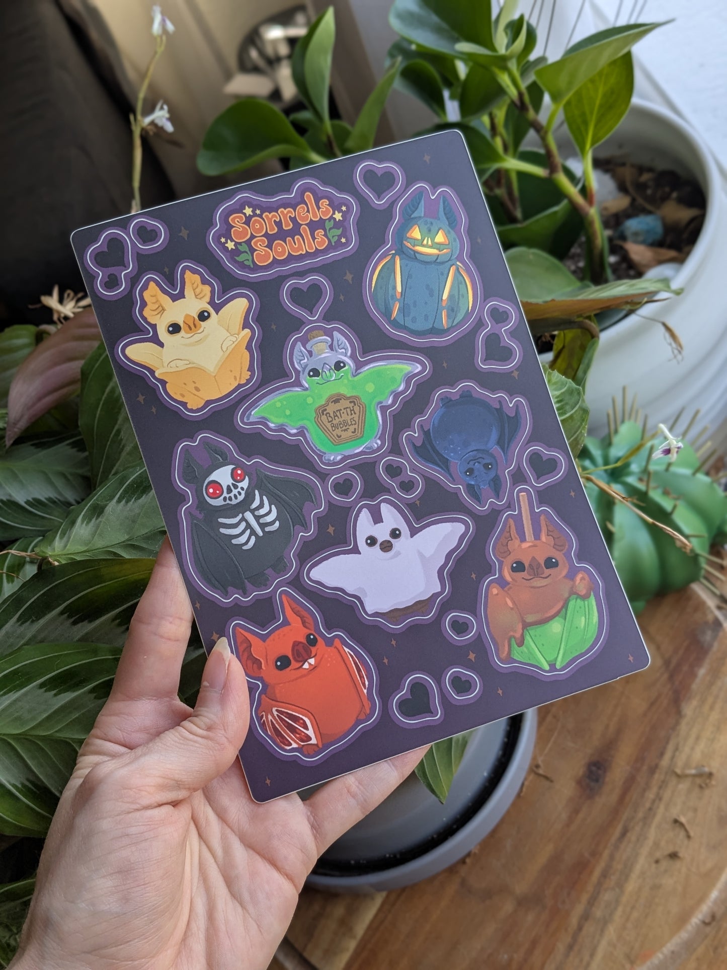 Sticker Sheet - Assorted Bats