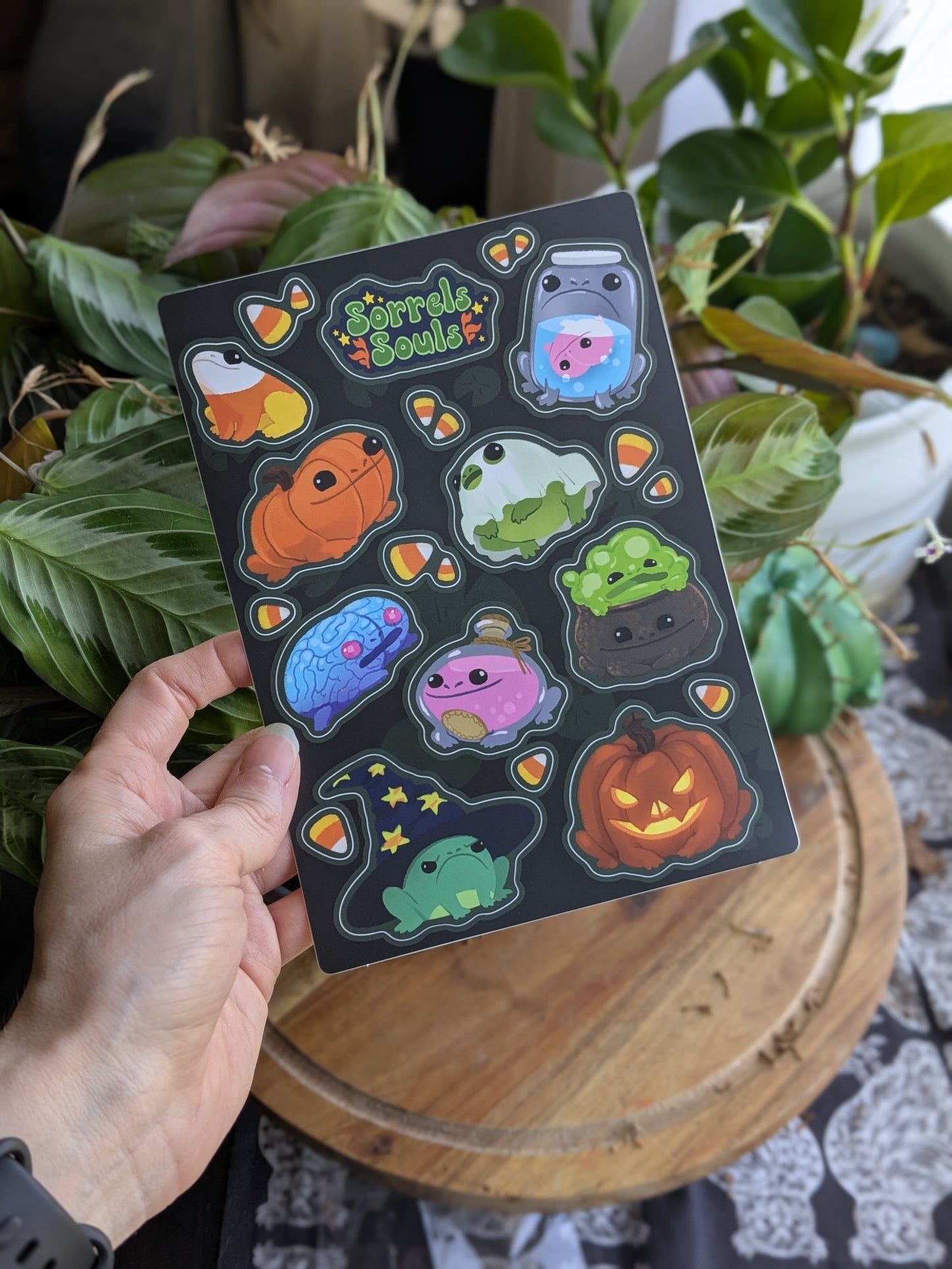Sticker Sheet - Halloween Frogs