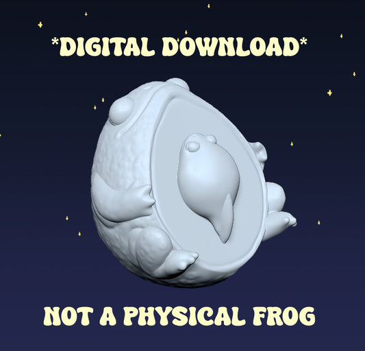 Avocado Frog - Digital STL File