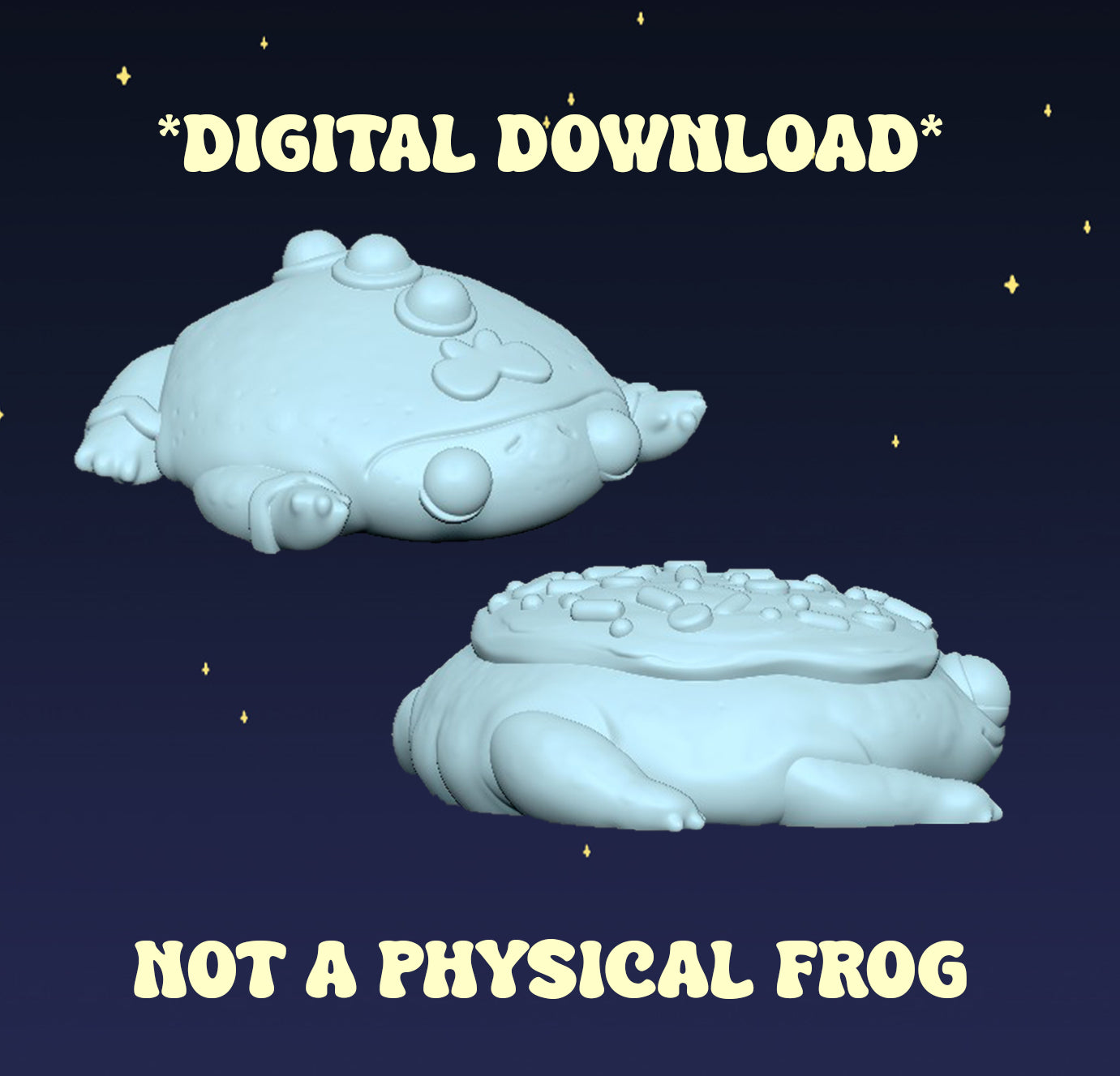 Decorative Cookie Frogs - Digital STL Files