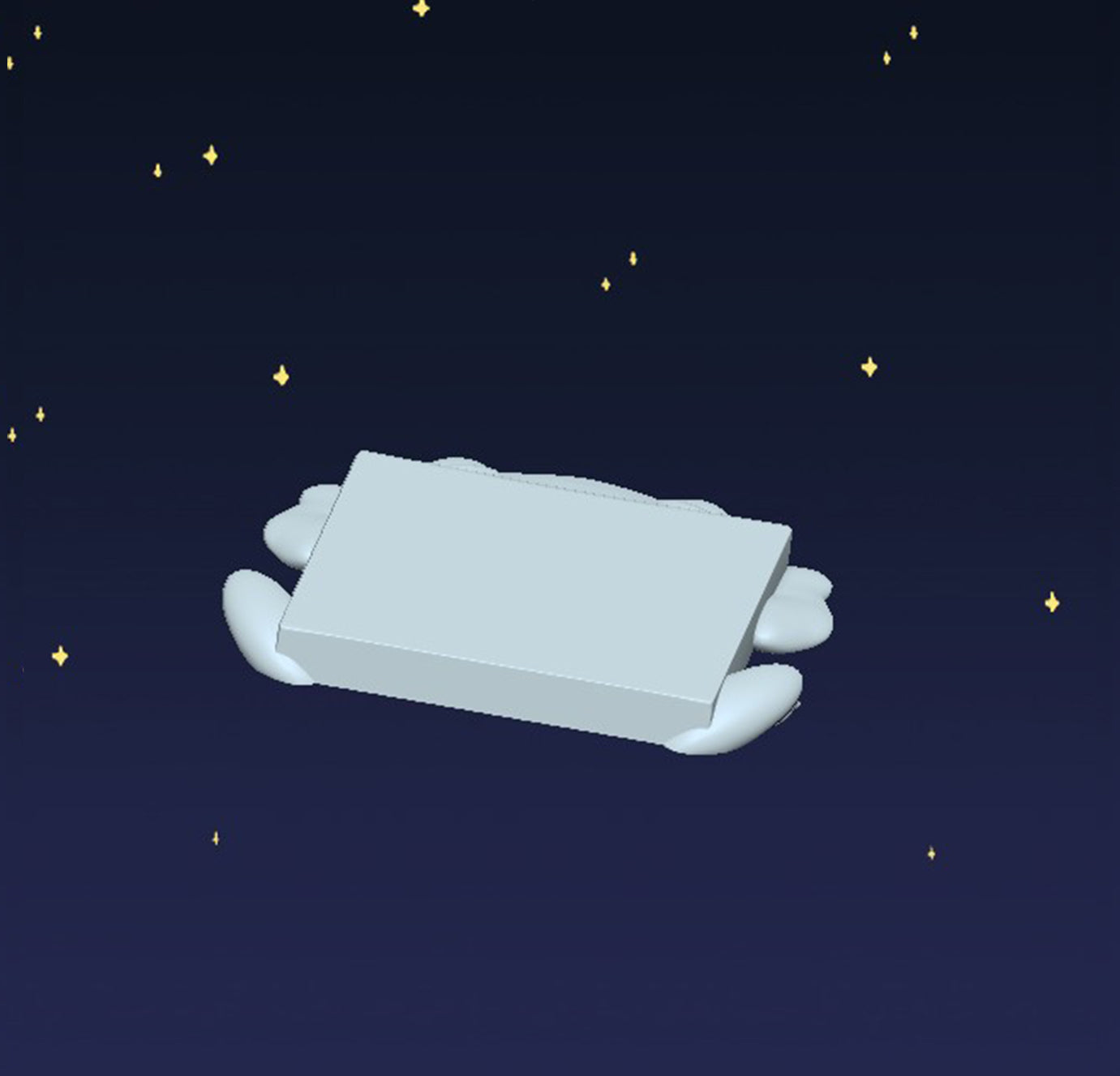 Flat Square Frog - Digital STL File