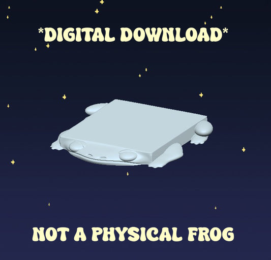Flat Square Frog - Digital STL File