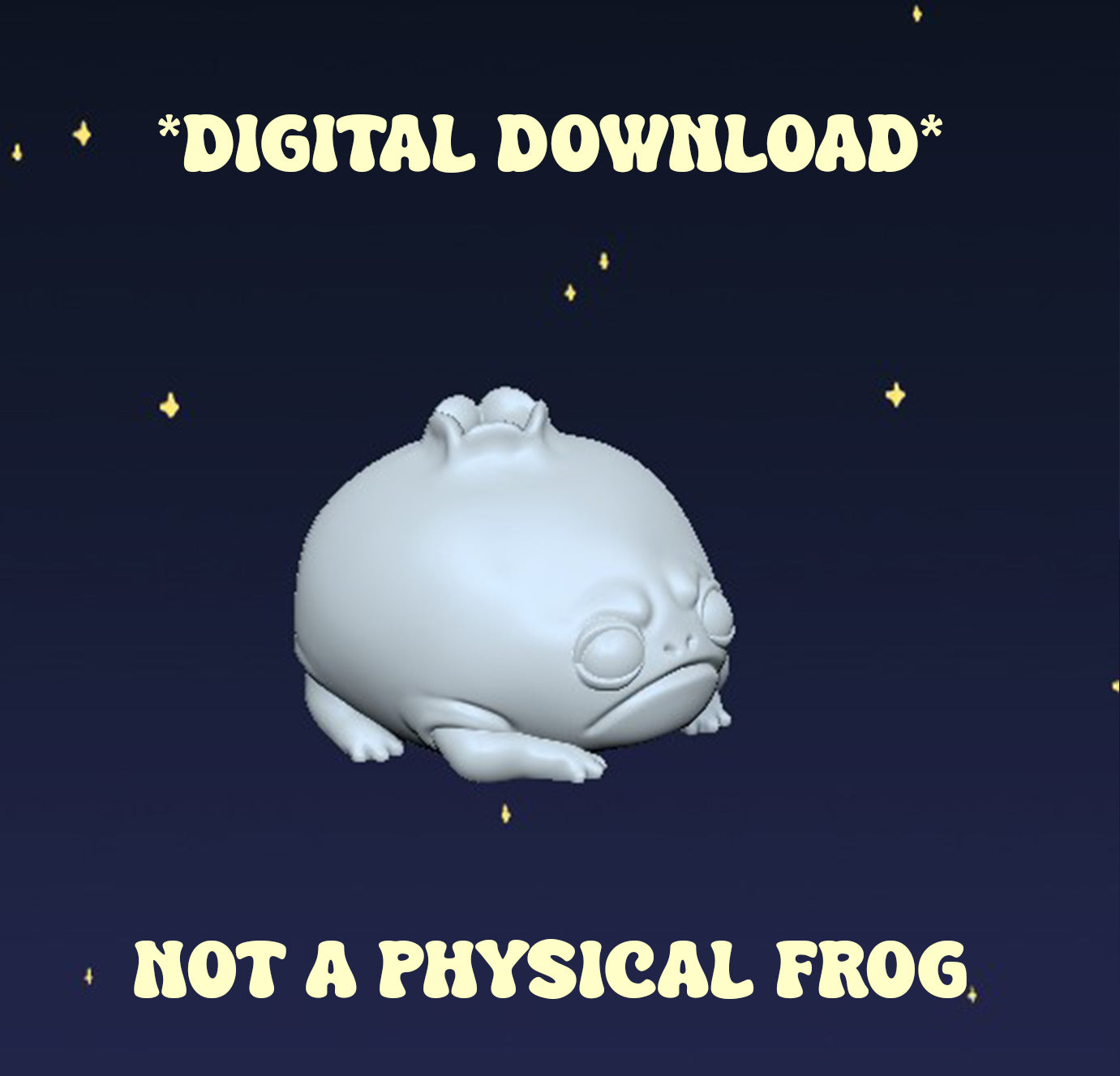 Grumpy Blueberry Frog - Digital STL File - V2