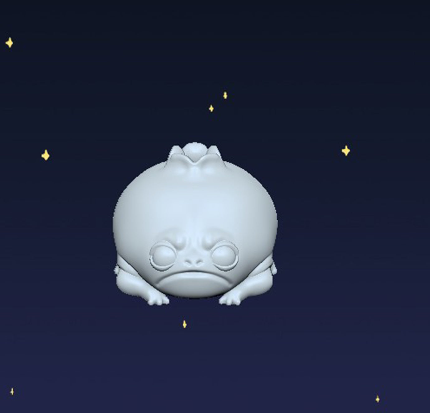 Grumpy Blueberry Frog - Digital STL File - V2