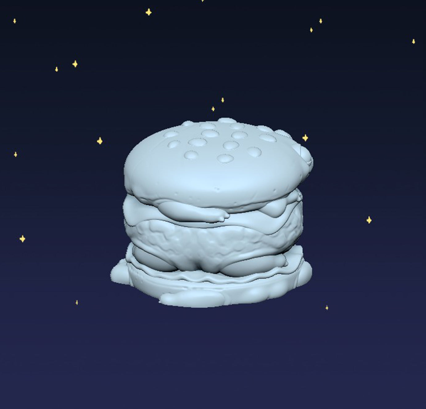 Burger Frogs Stacked - Digital STL File