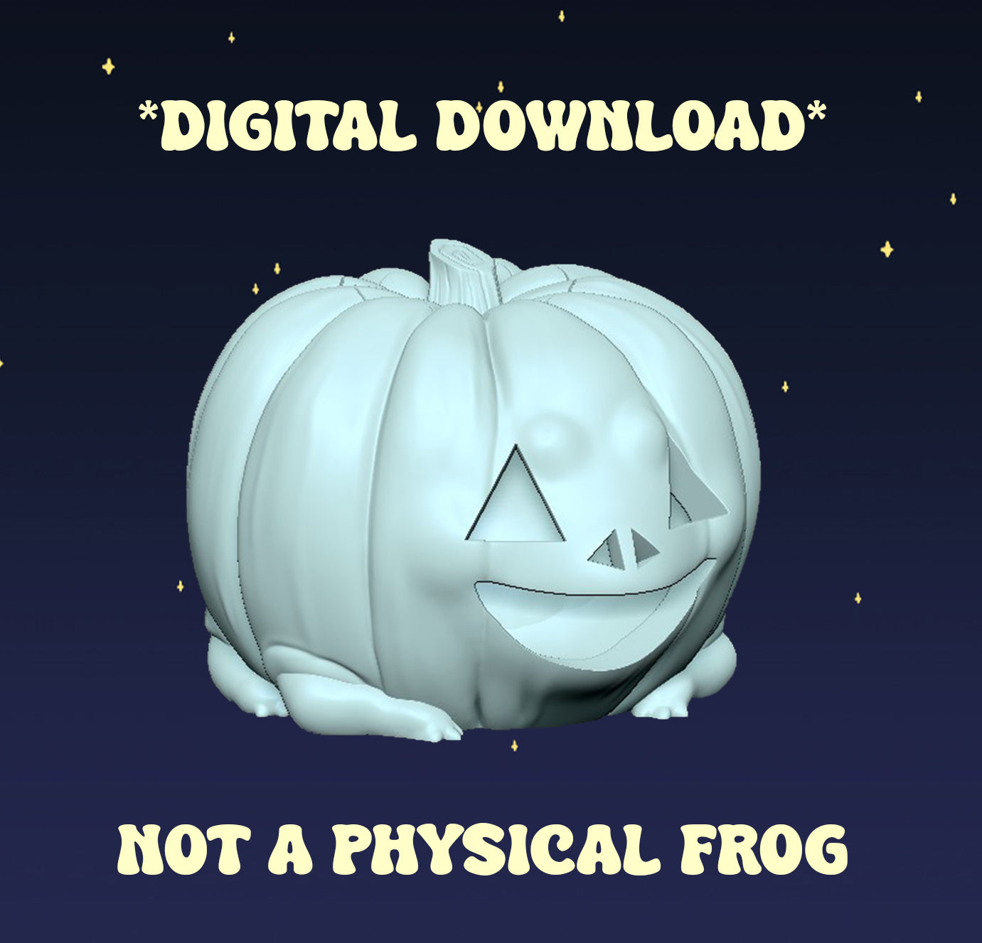 Jack O'Lantern Frogs - Digital STL File