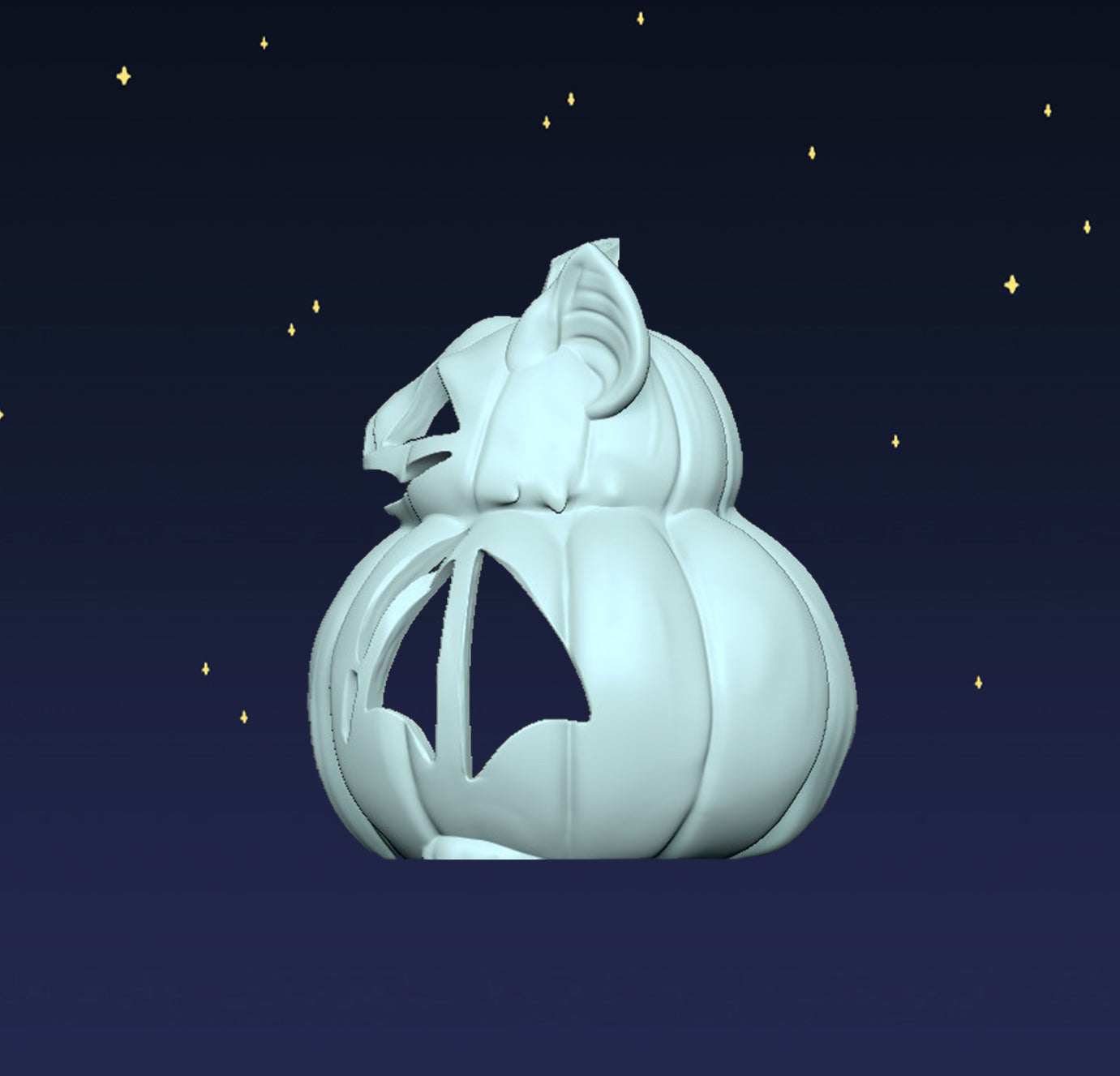 Jack O'Lantern Bat - Digital STL File