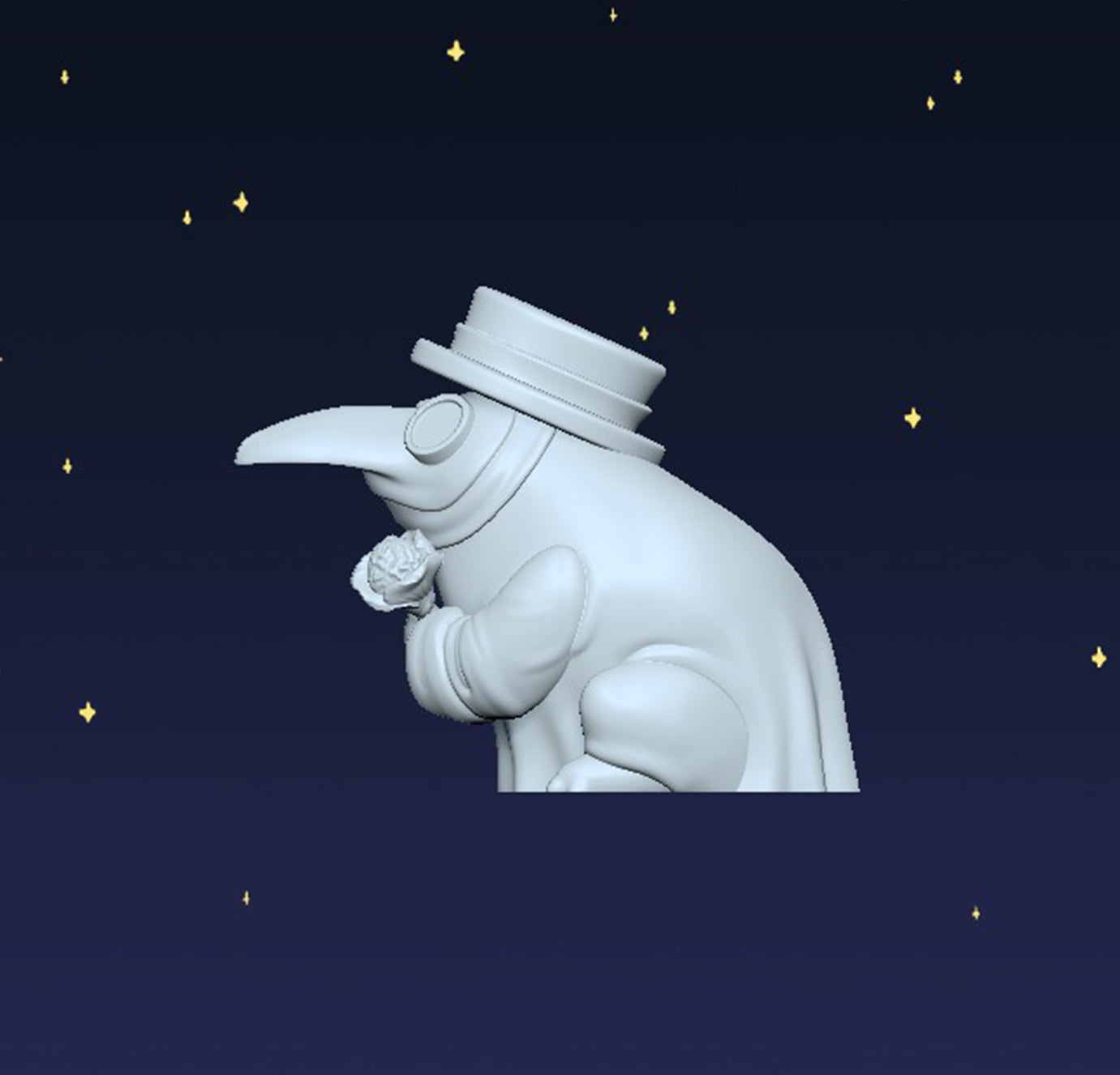 Plague Doctor Frog - Digital STL File