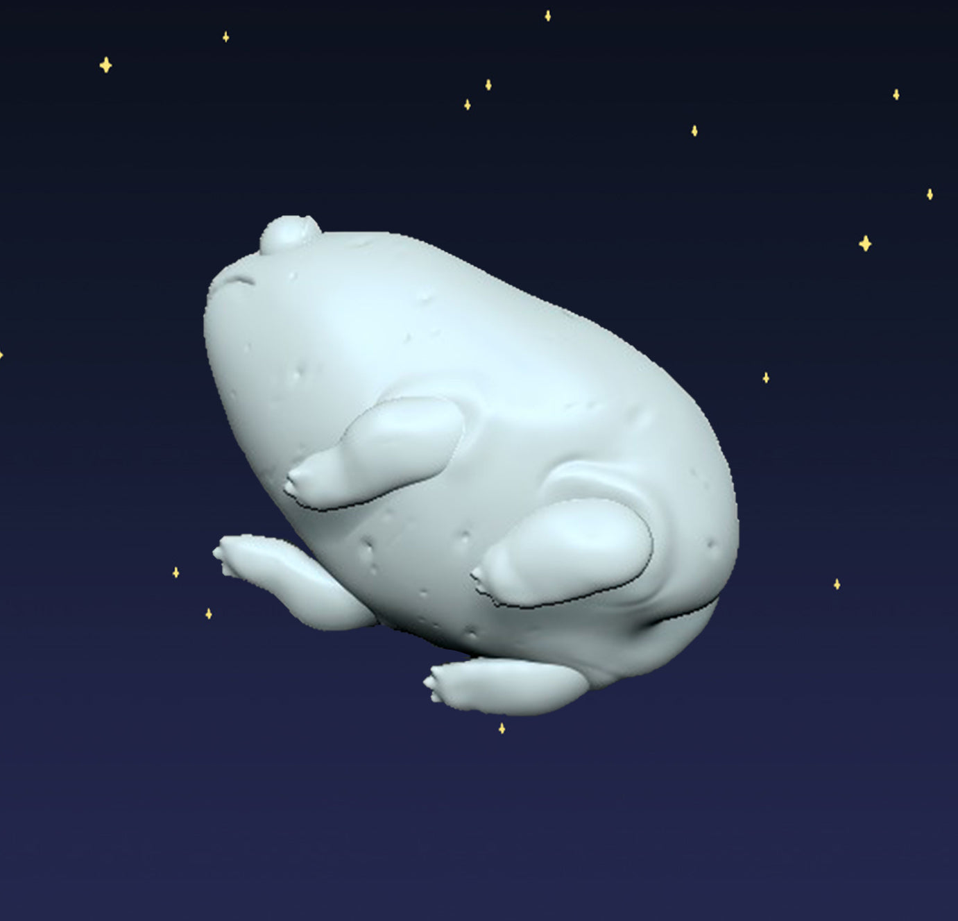 Potato Frog & Hippo - Digital STL File