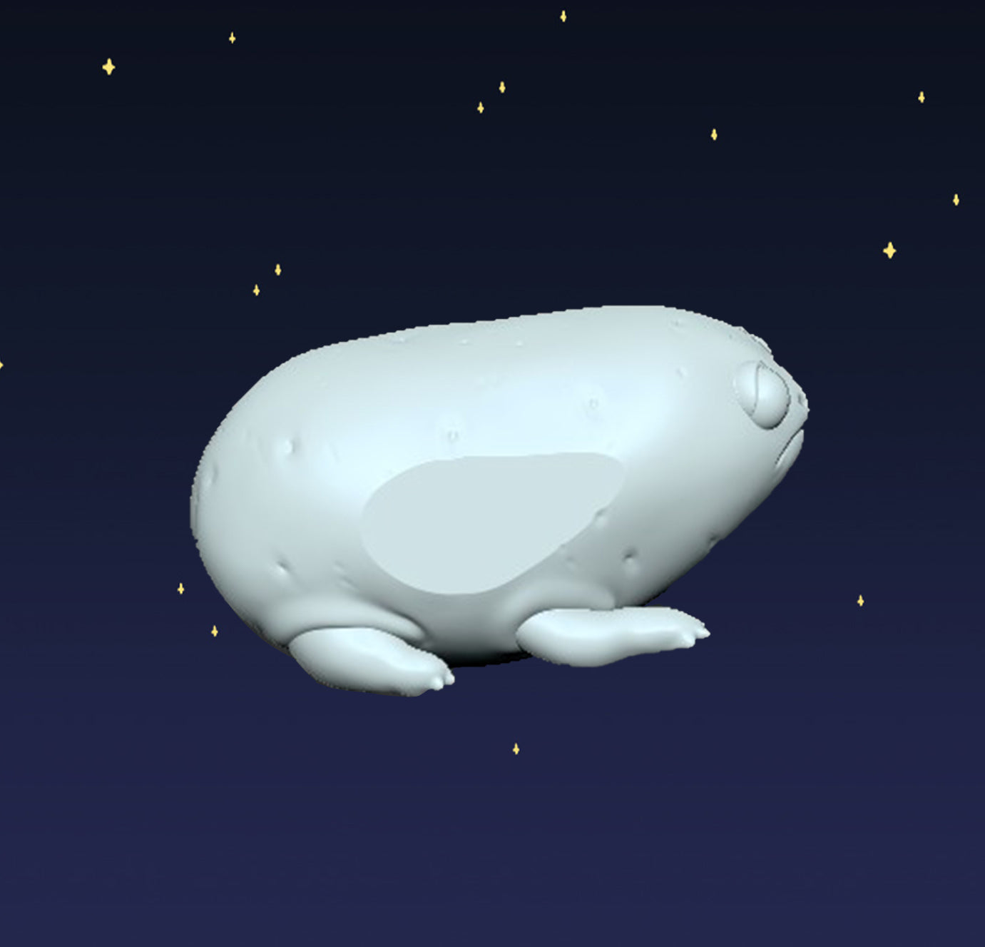 Potato Frog & Hippo - Digital STL File