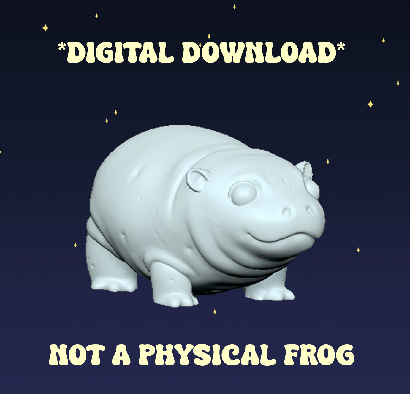 Potato Frog & Hippo - Digital STL File
