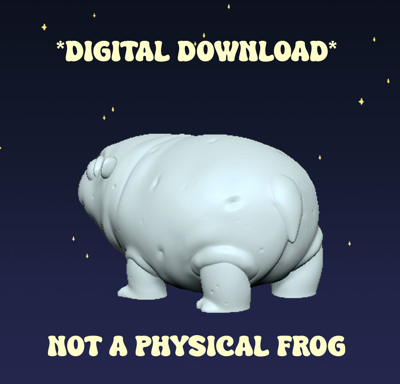 Potato Frog & Hippo - Digital STL File