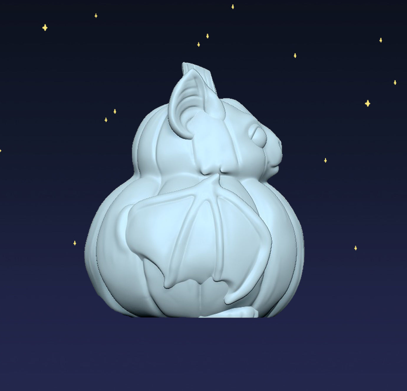 Pumpkin Bat - Digital STL File
