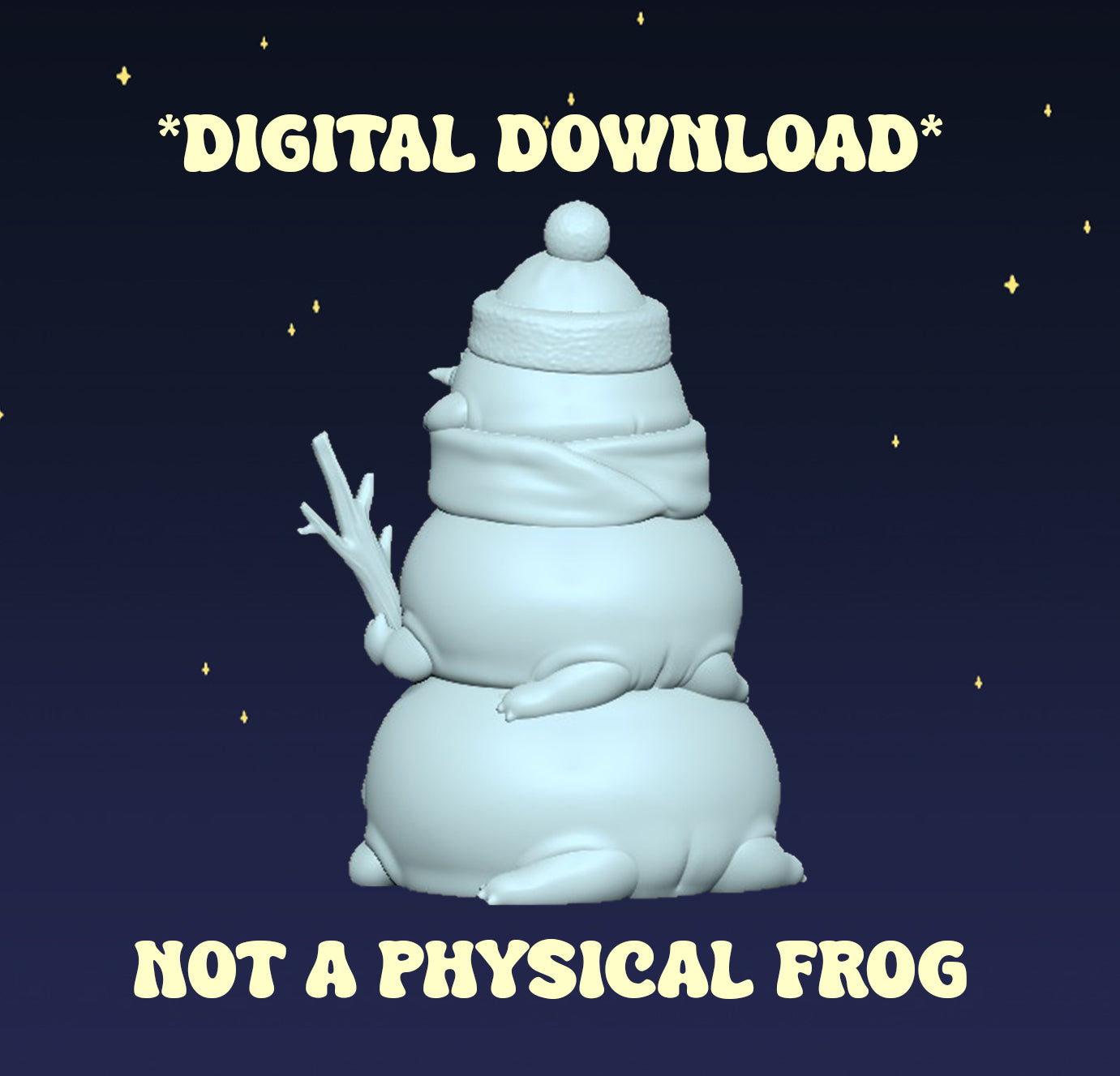 Snowman Stack Frogs - Digital STL File