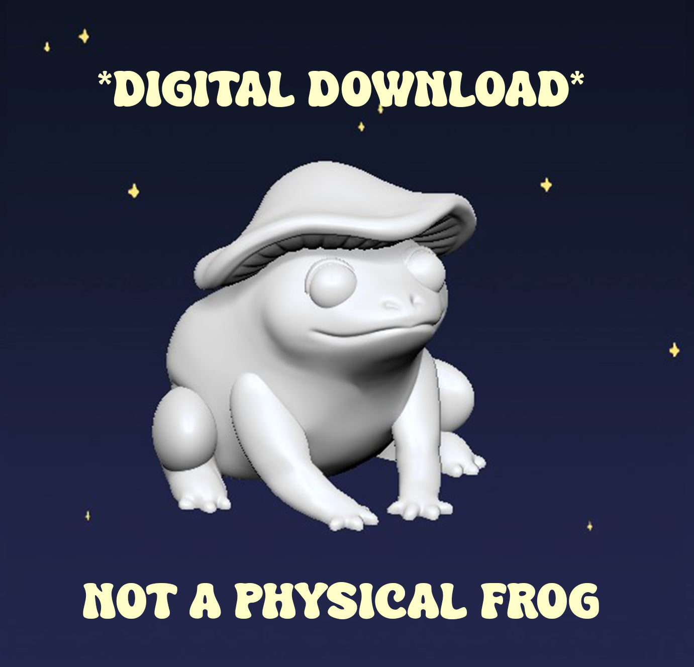 Wavy Mushroom Frog - Digital STL File - V2