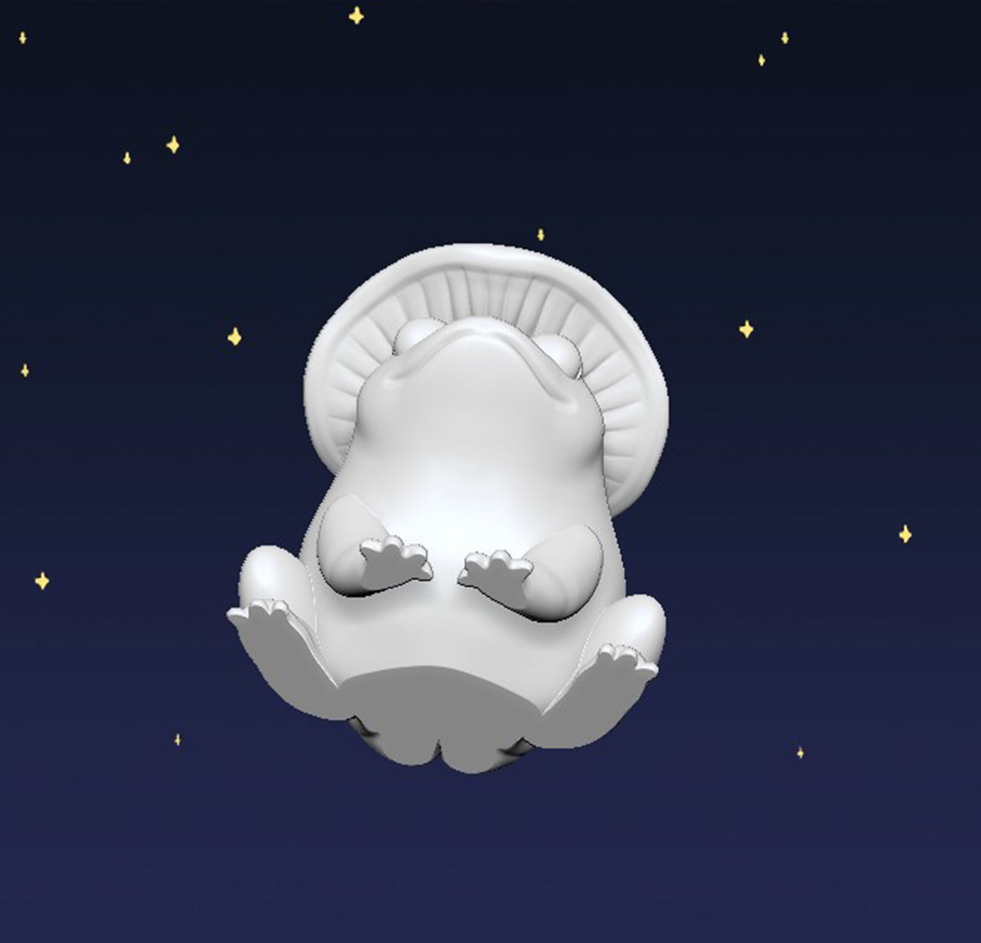 Wavy Mushroom Frog - Digital STL File - V2