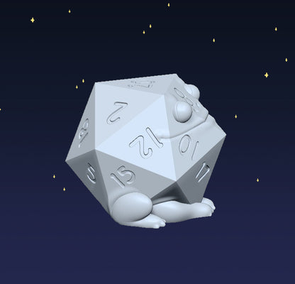 Icosahedron D20 Frog - Digital STL File