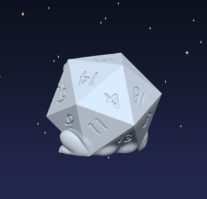 Icosahedron D20 Frog - Digital STL File