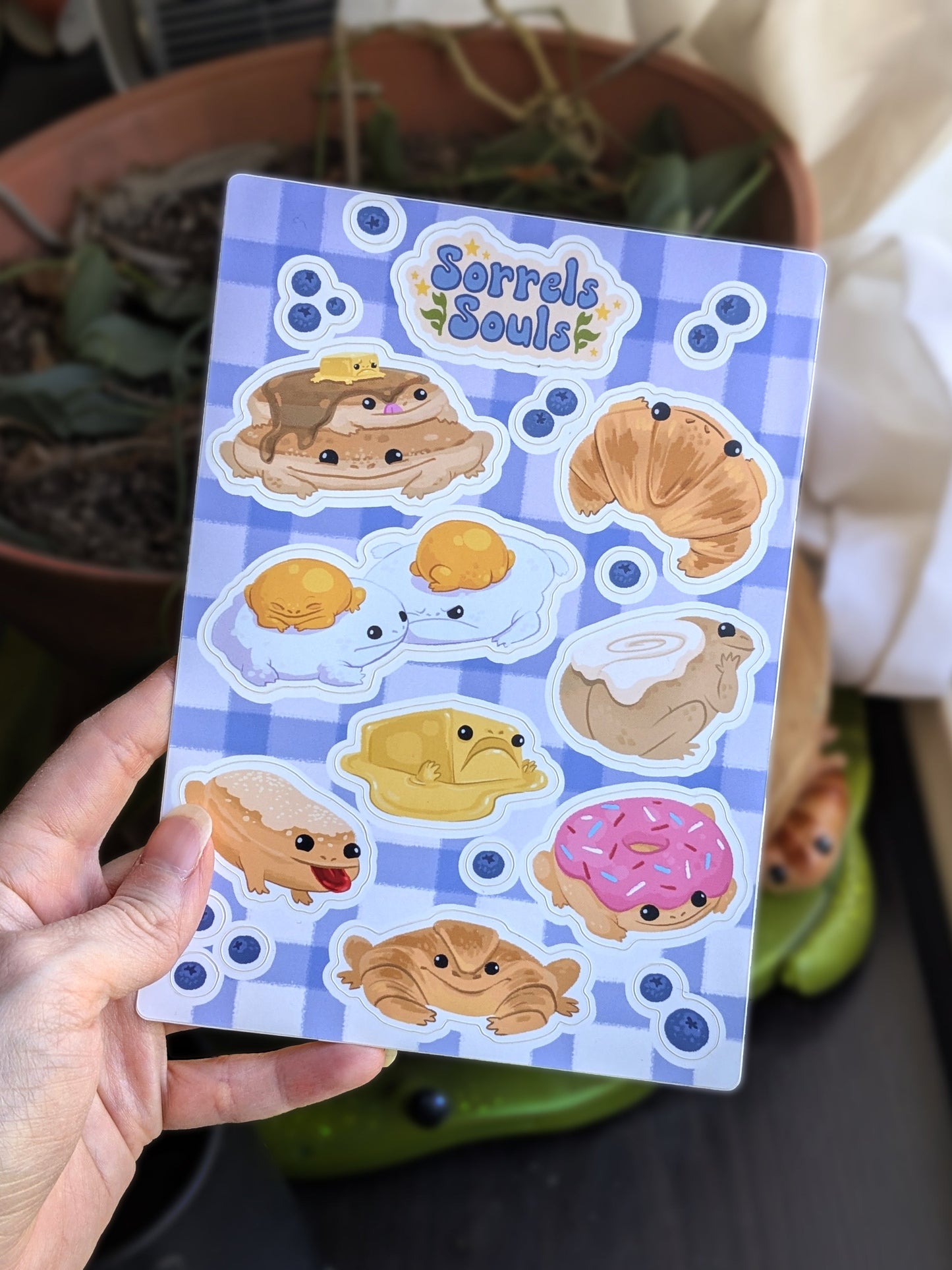 Sticker Sheet - Breakfast Frogs