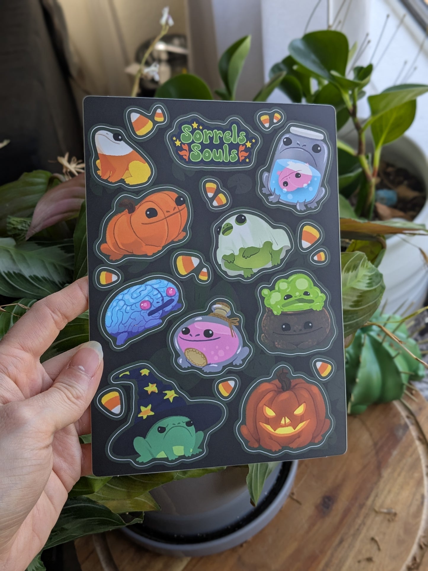 Sticker Sheet - Halloween Frogs
