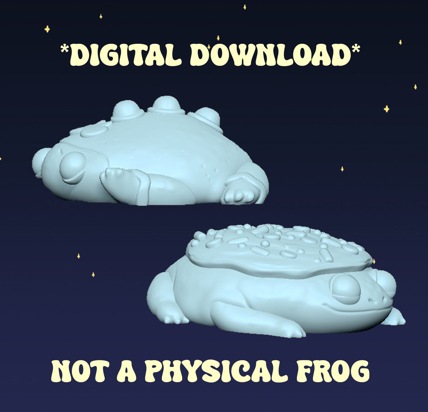 Decorative Cookie Frogs - Digital STL Files