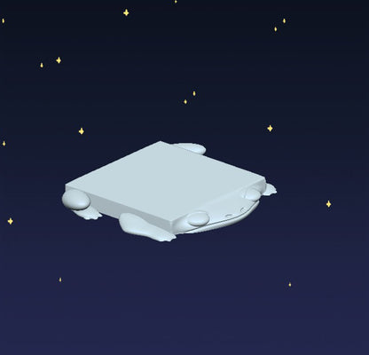 Flat Square Frog - Digital STL File
