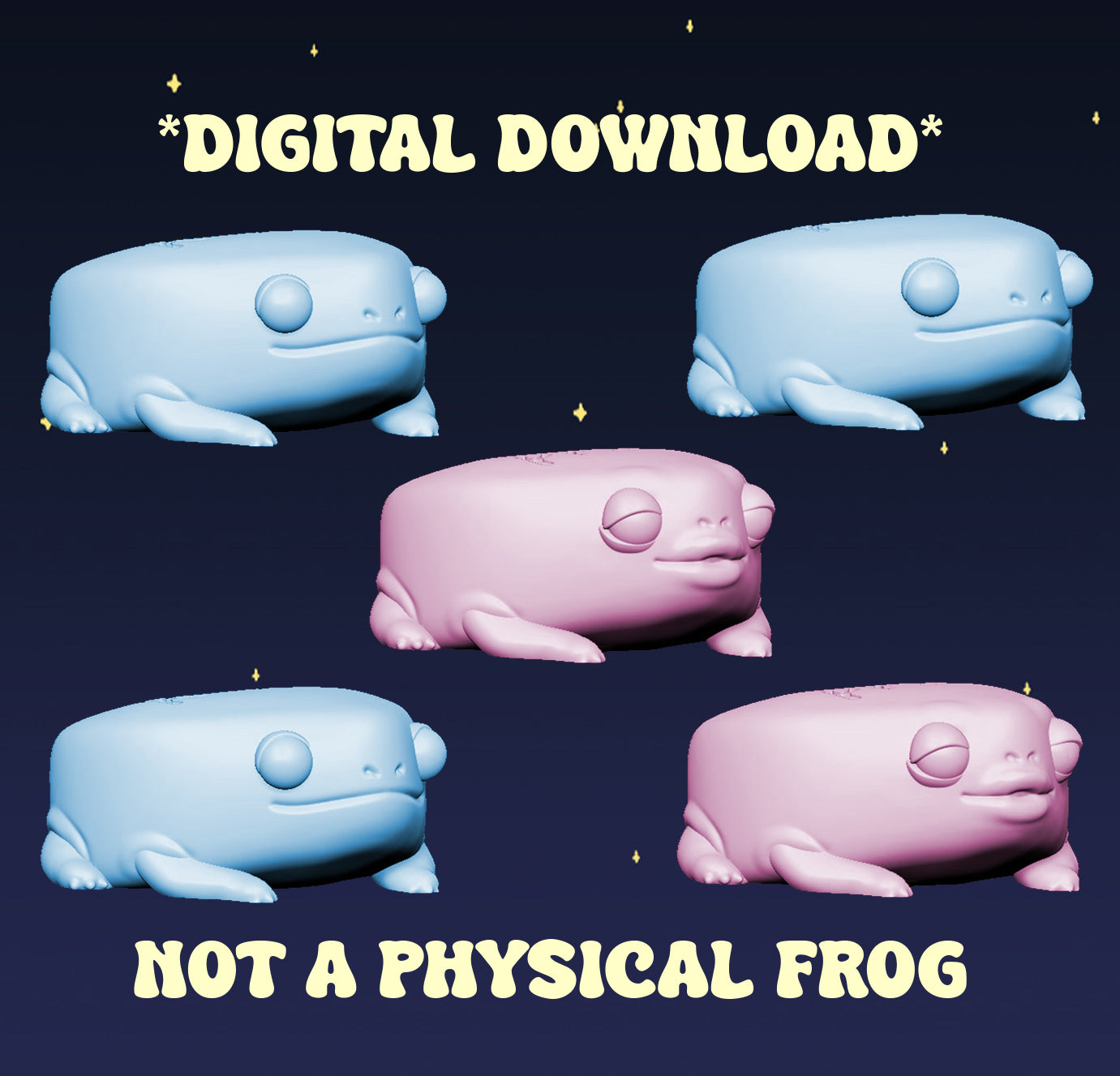 Conversation Heart Frogs - Digital STL File