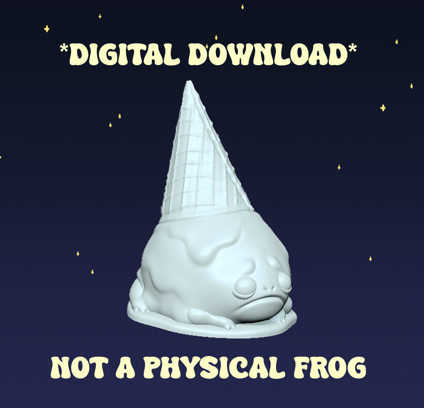 Ice Cream Frog - Digital STL File