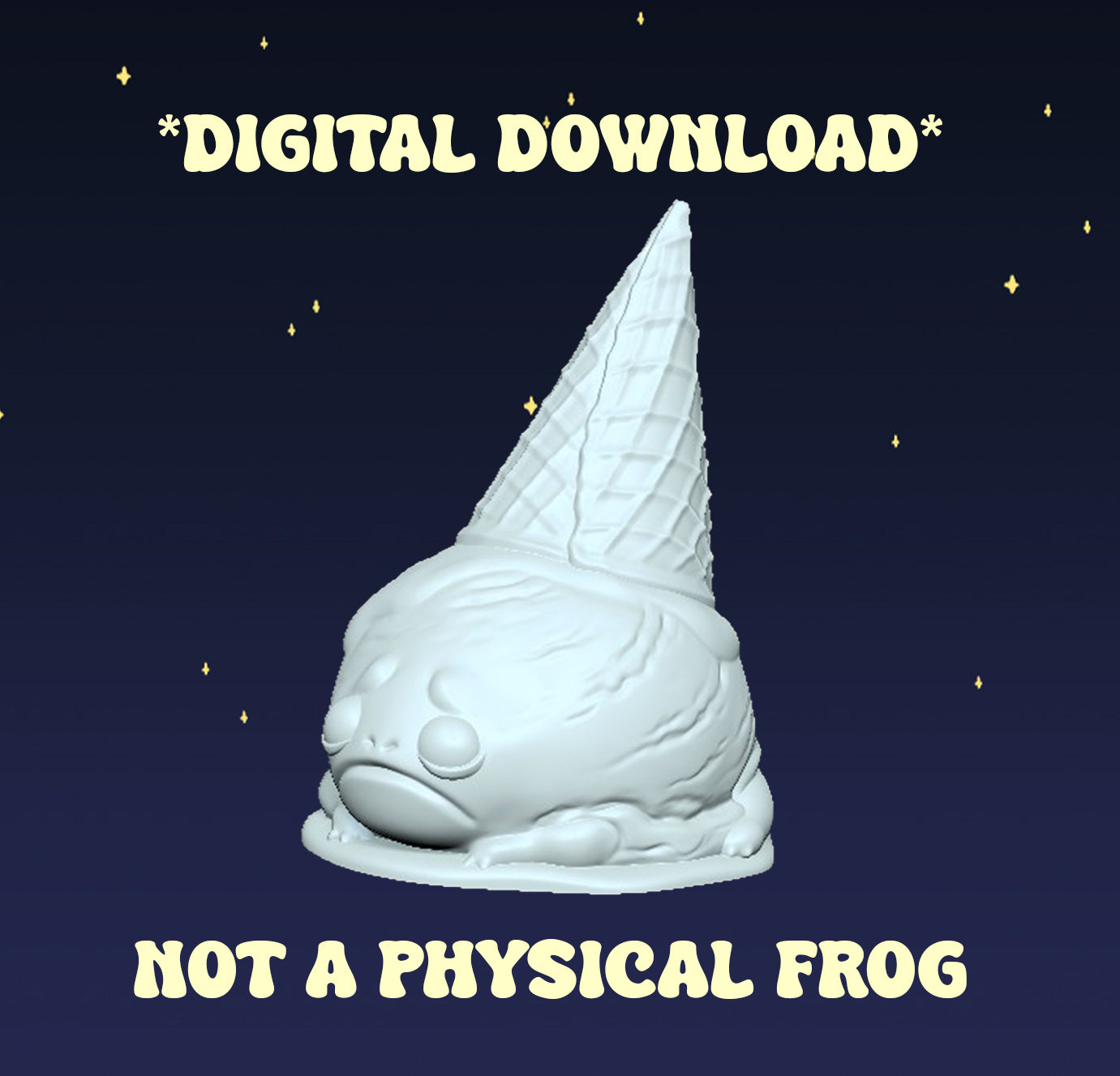 Ice Cream Frog - Digital STL File