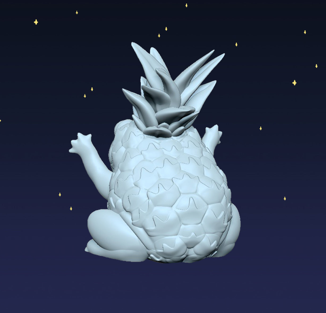 Pineapple Frog - Digital STL File