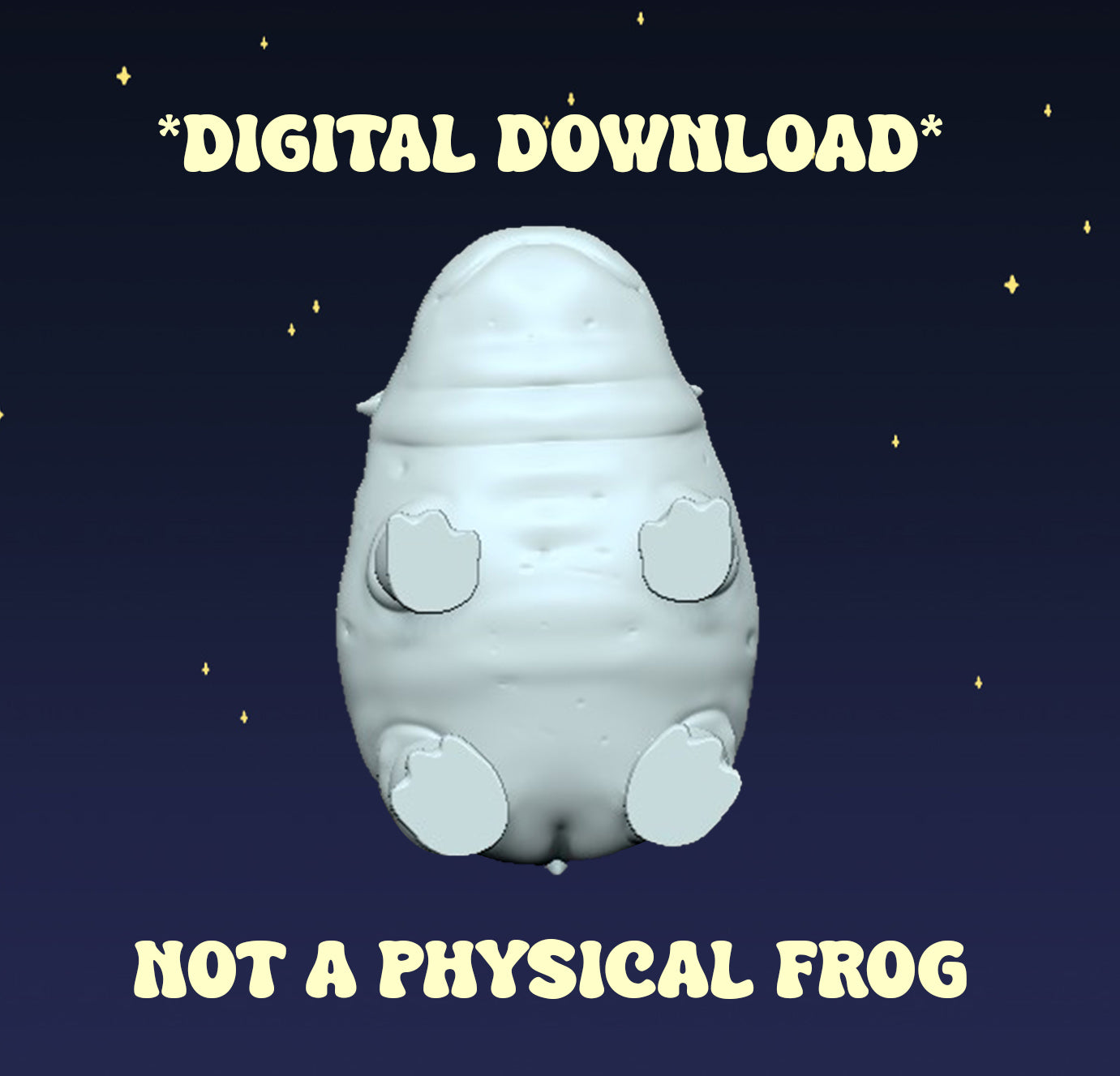 Potato Frog & Hippo - Digital STL File