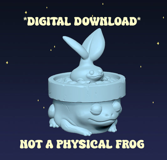 Potted Plant Frog - Digital STL File