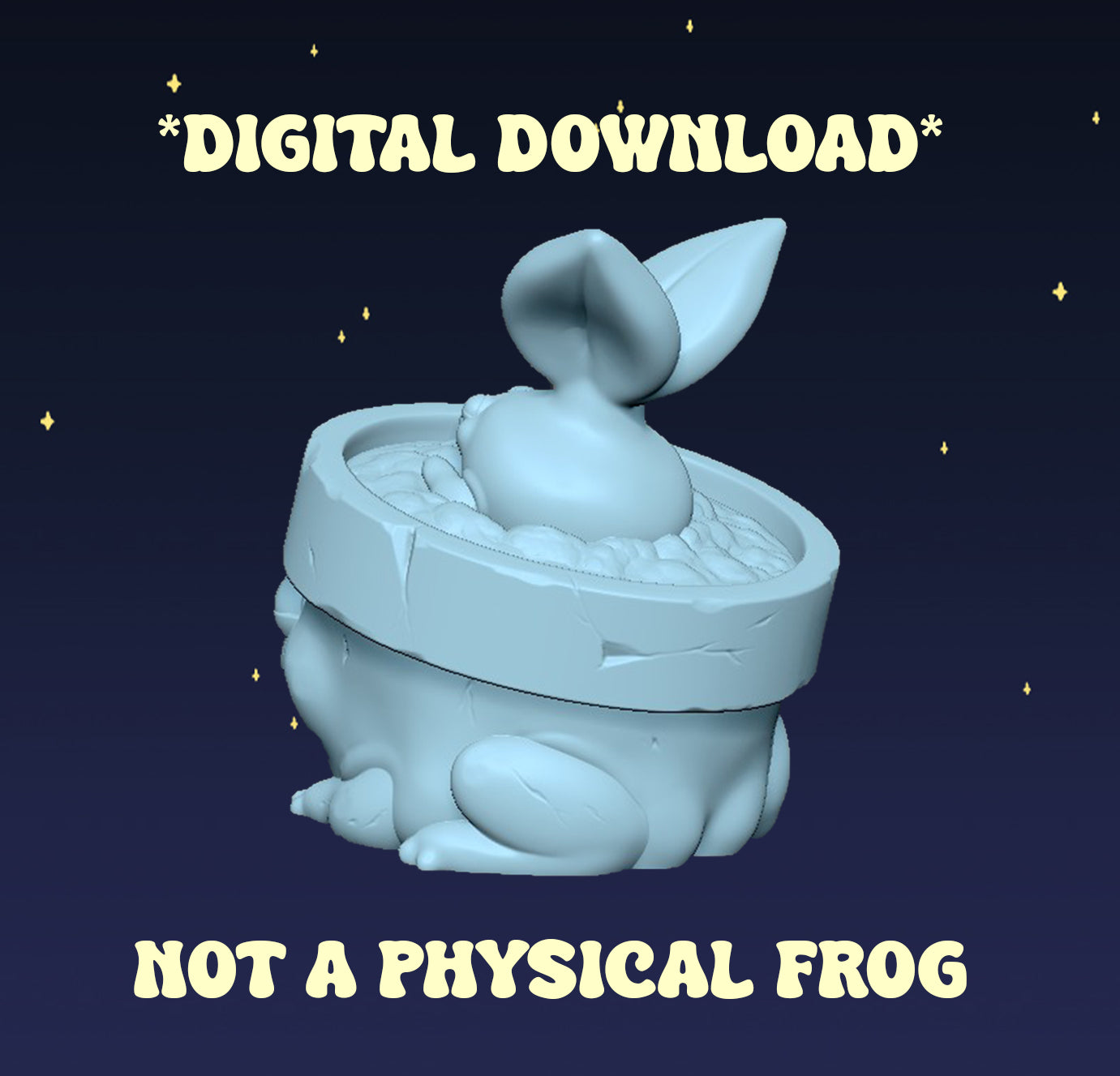 Potted Plant Frog - Digital STL File