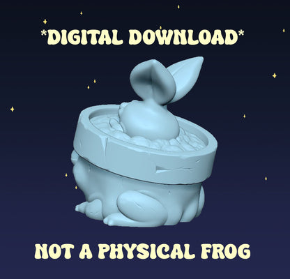 Potted Plant Frog - Digital STL File