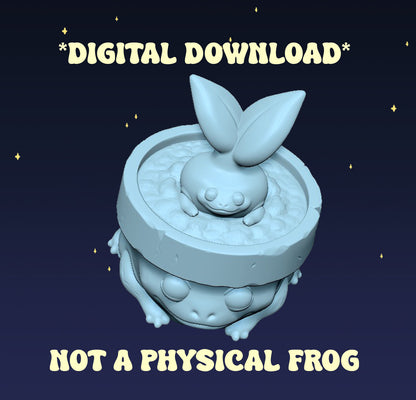 Potted Plant Frog - Digital STL File