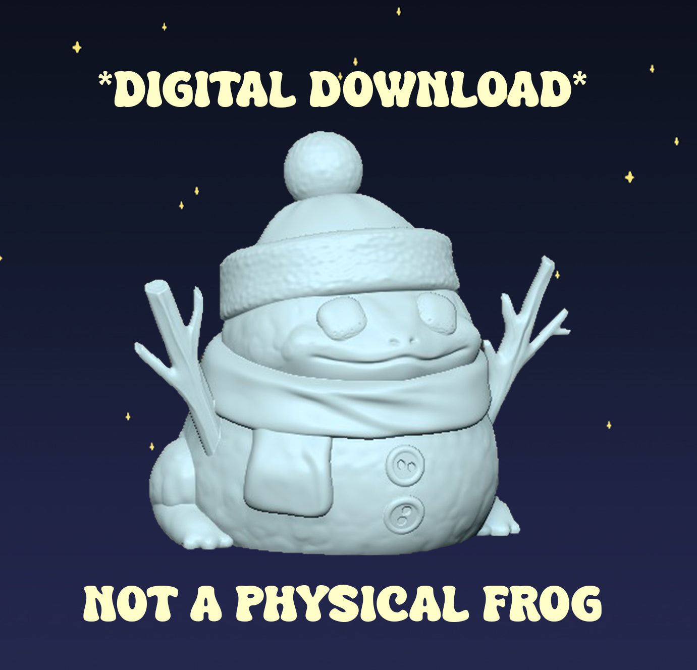 Snowman Frog - Digital STL File