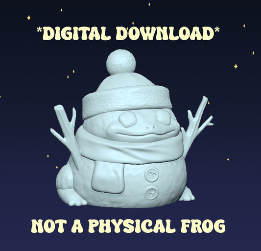 Snowman Frog - Digital STL File