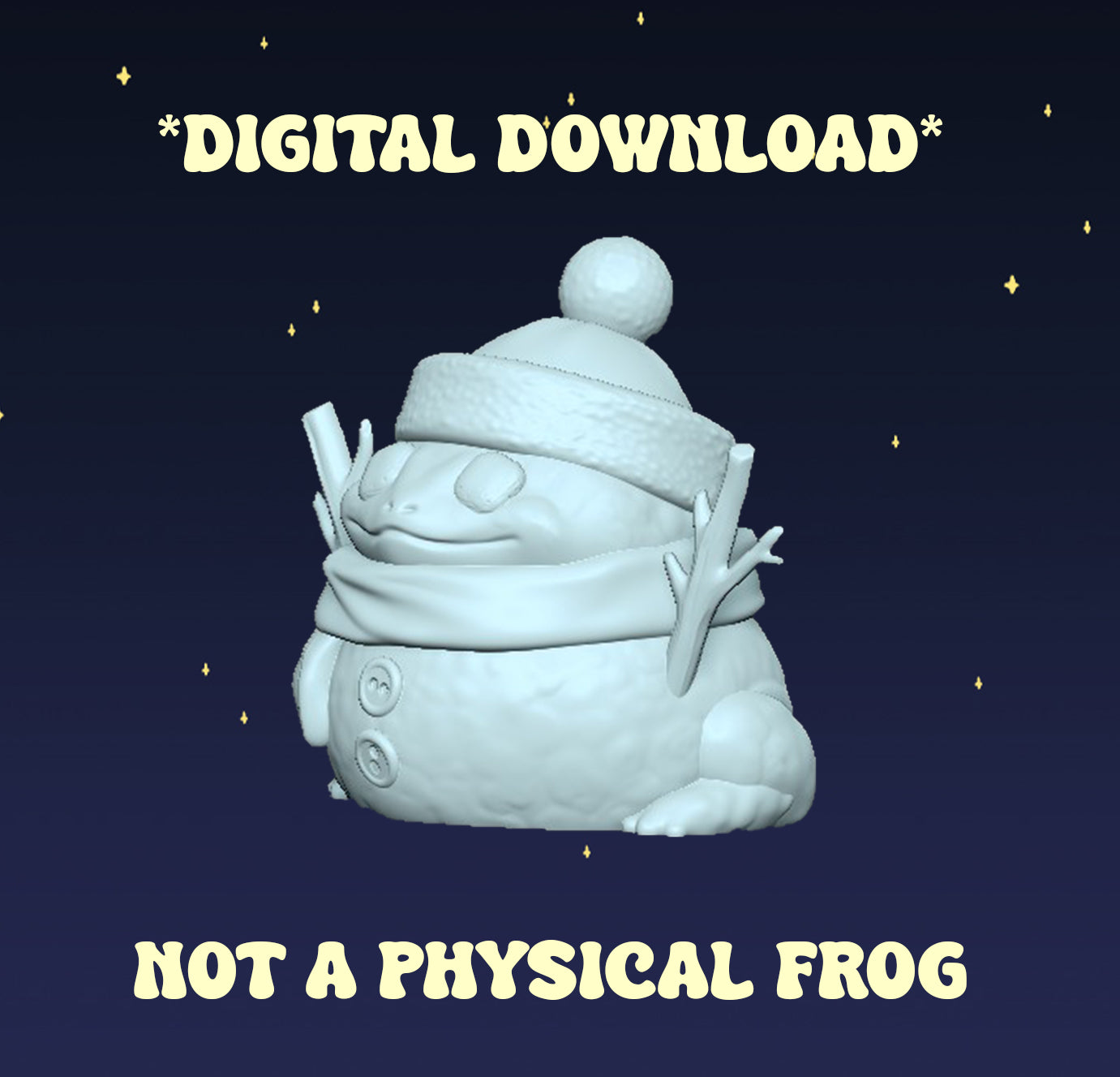 Snowman Frog - Digital STL File
