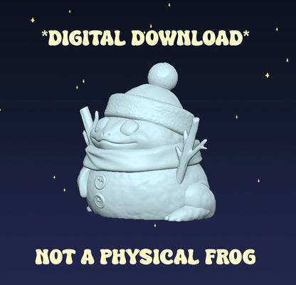 Snowman Frog - Digital STL File