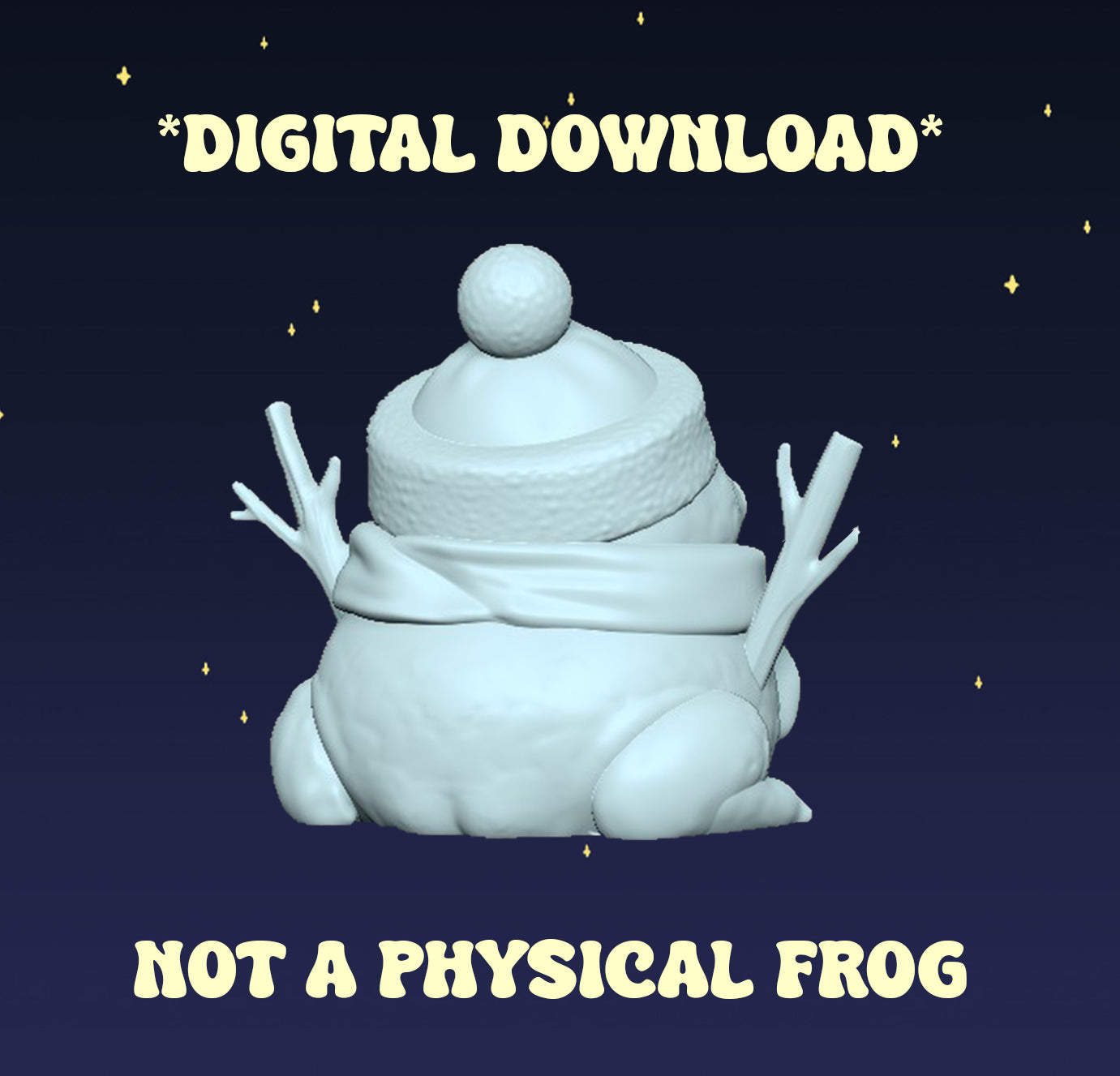 Snowman Frog - Digital STL File