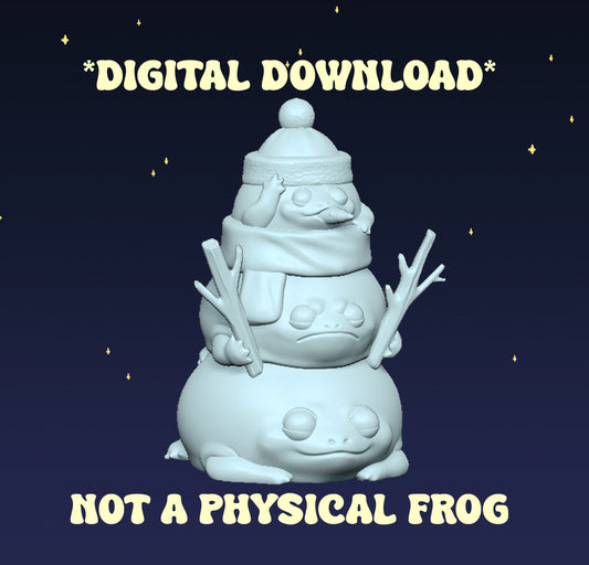 Snowman Stack Frogs - Digital STL File