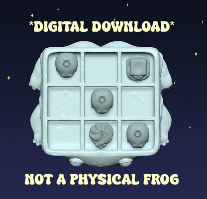 Waffle Tic-Tac-Toe Set - Digital STL File