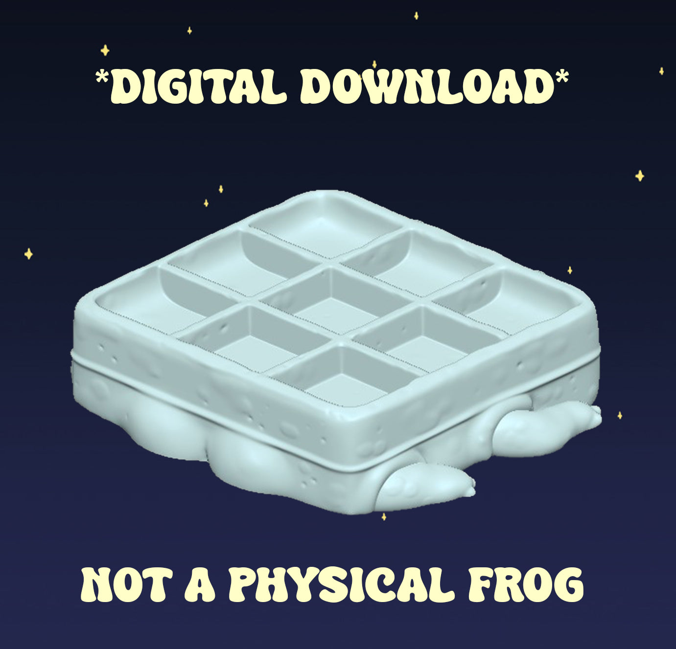Waffle Tic-Tac-Toe Set - Digital STL File