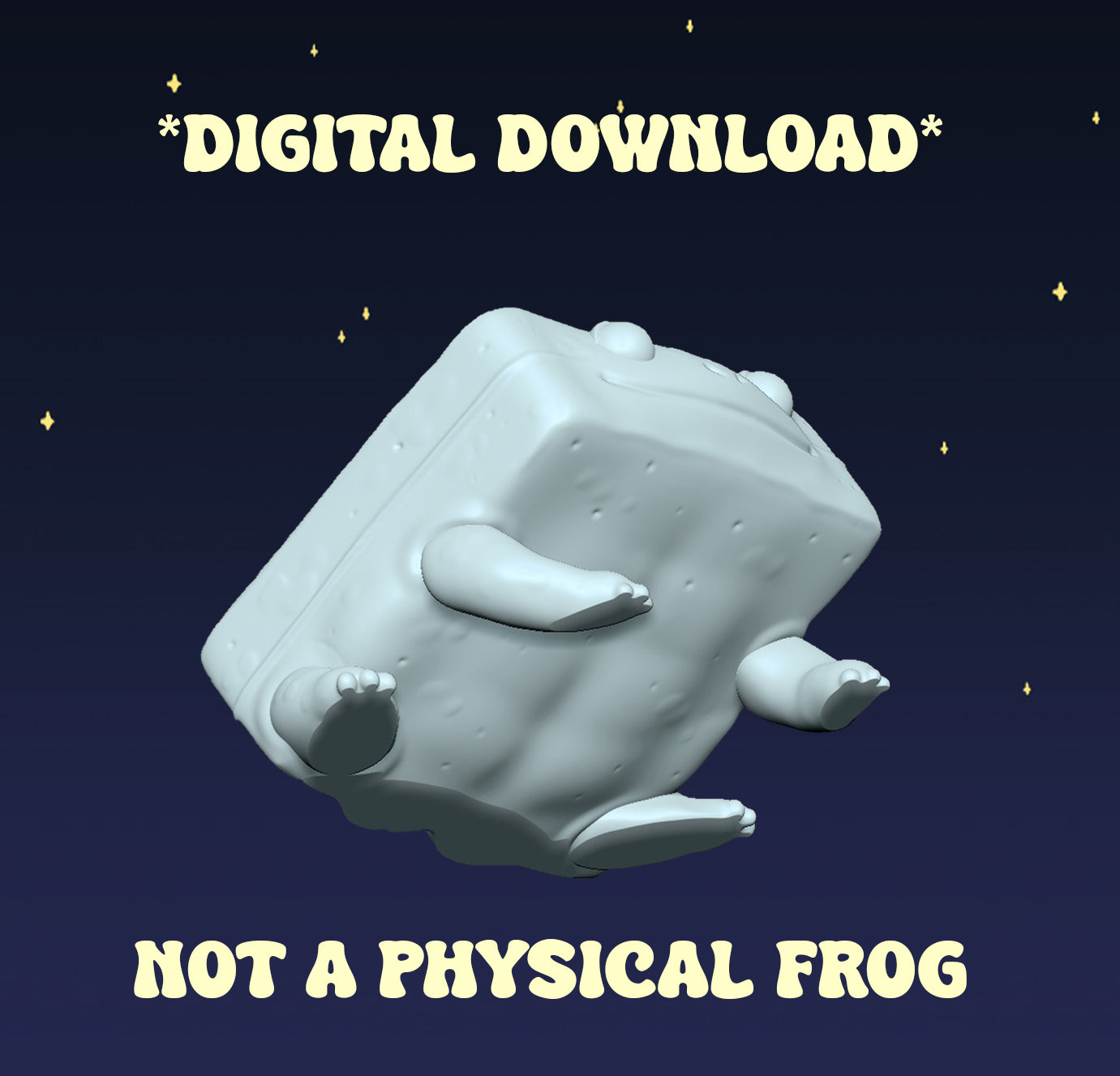Waffle Frog - Digital STL File