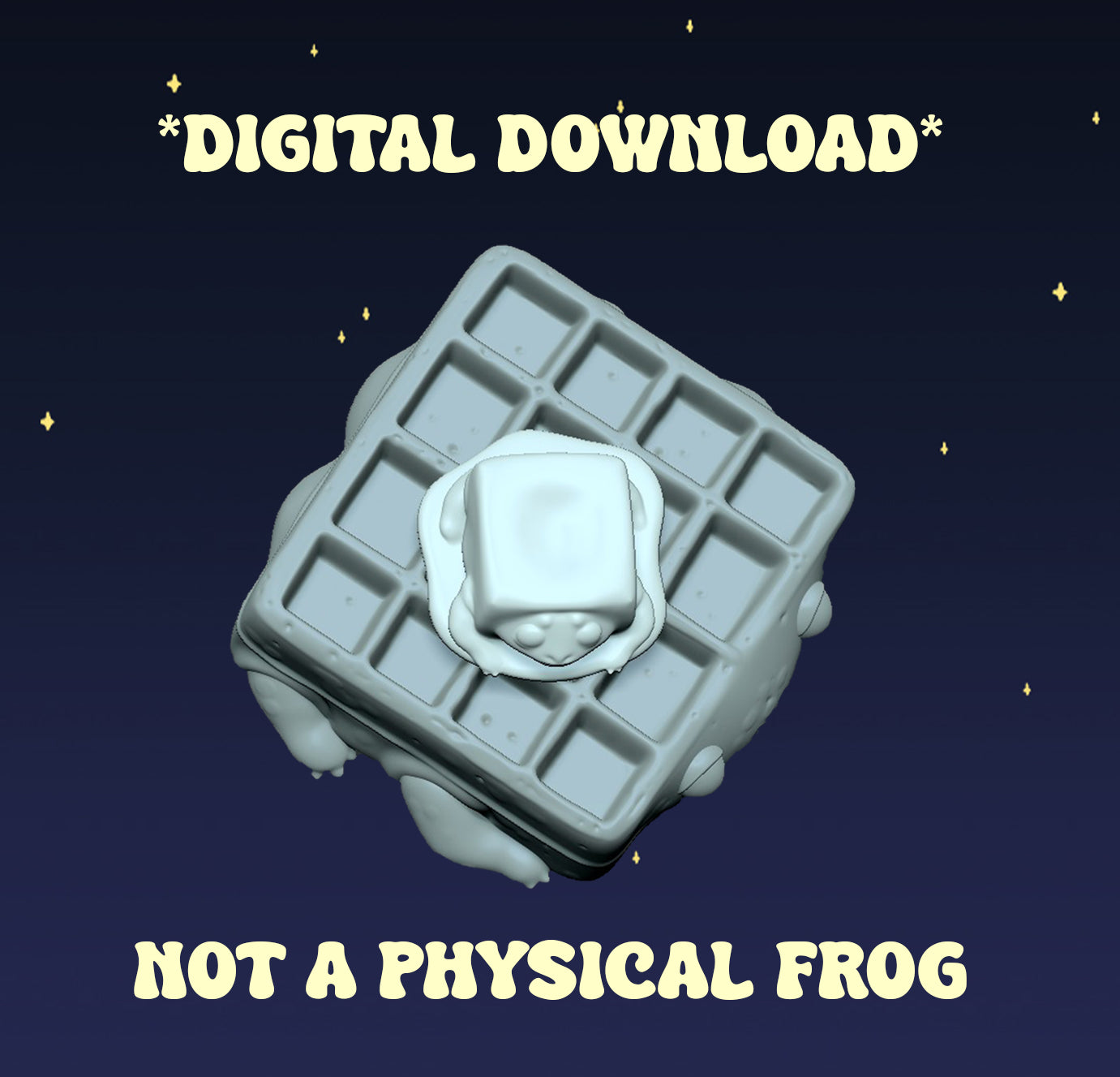 Waffle Frog - Digital STL File